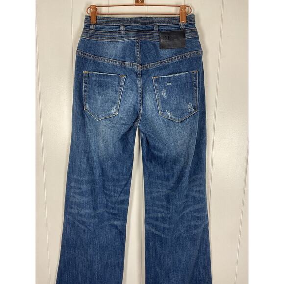 One x OneTeaspoon Womens Scarletts High Waisted Slim Leg Flared Hem Jeans SZ 26 - Picture 7 of 8